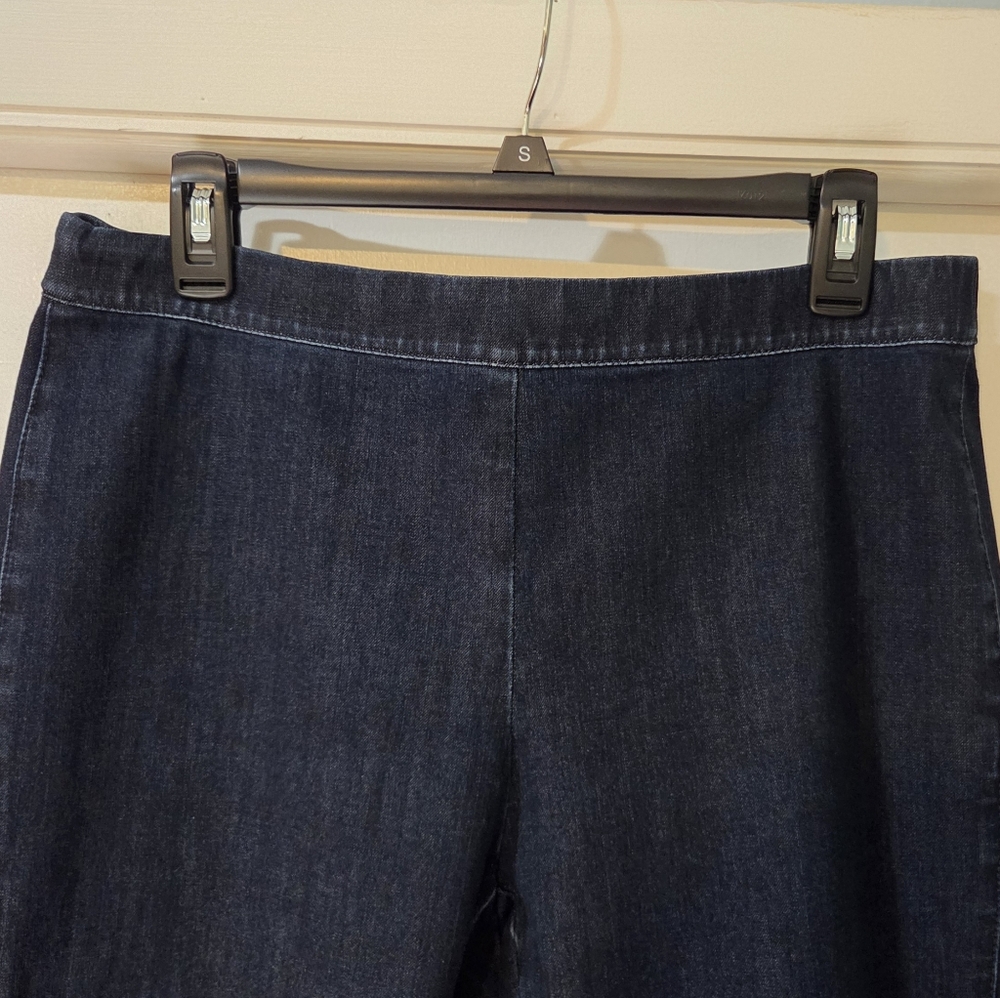 Lafayette 148 New York Murray Pull On Blue Skinny Jeans, Size L - Picture 8 of 13